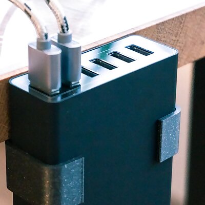 Desk mount for Anker PowerPort 6 USB charger