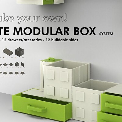 UMB  ULTIMATE MODULAR BOX SYSTEM! More than 30 parametric parts for you customize your storage