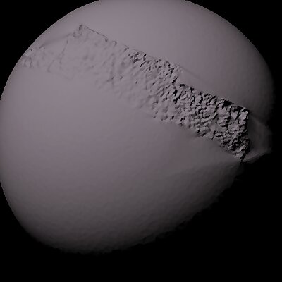 Triton with known topography scaled one in twenty million