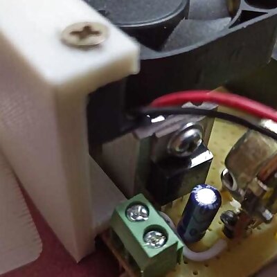 fan holder for voltage regulator