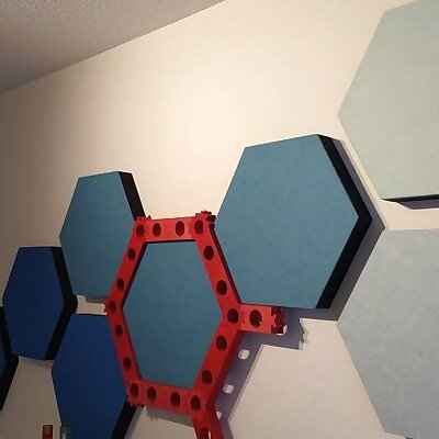 Template for wall mounting of hexagonal sound absorbers