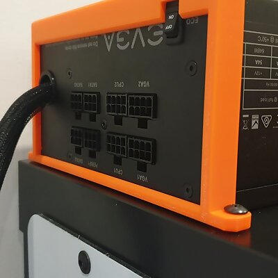 EVGA 650 GQ ATX power supply bracket with ECO Mode switch cutout
