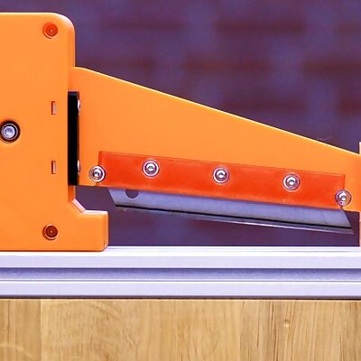 Servo actuated guillotine cutter Cuts everything