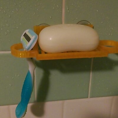 Suction Cup Mounted Soap Dish