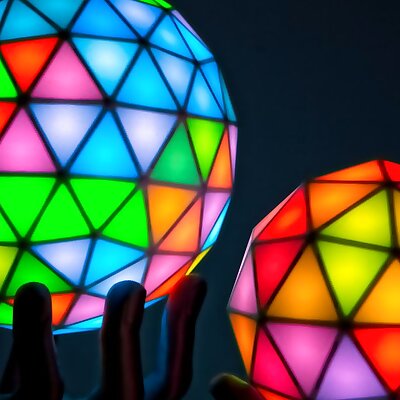 Geodesick RGB LED Spheres