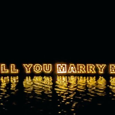 Will You Marry Me Floating Light Display