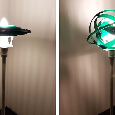 Customizable gyro lamp shade