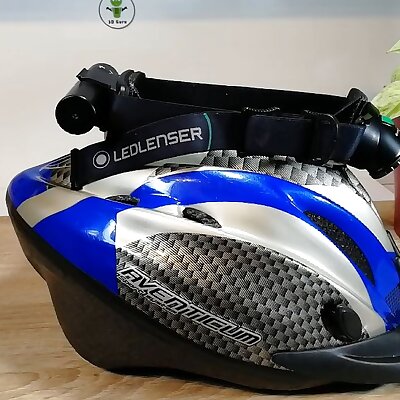 GoPro mount holder for 2 parts headlamp on bicycle helmet  Držiak čelovky na GoPro úchyty pre cyklopriblu