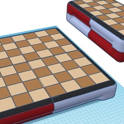 Woodgrain Checkerboard Box