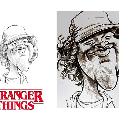 Stranger Things dibujo Dustin Henderson