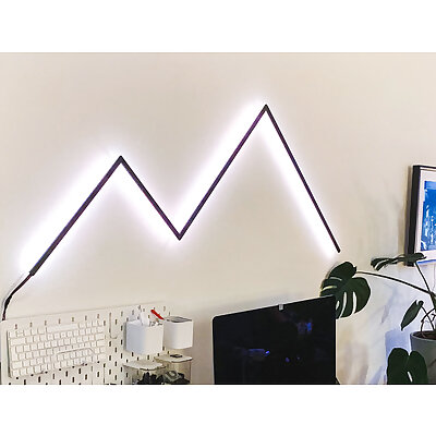 RGB LED light sculpture frame connectors for aluminium profile
