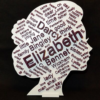 Pride and Prejudice WordCloud Stand