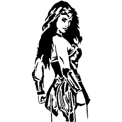 Wonder Woman stencil 7