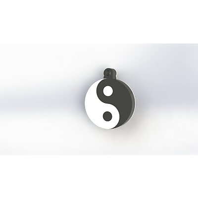 Yin yang keychain