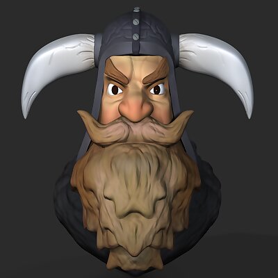 Stylized Viking Bust