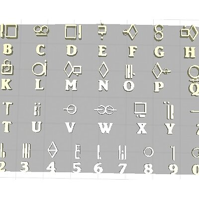 Kryptonian Alphabet and Numbers