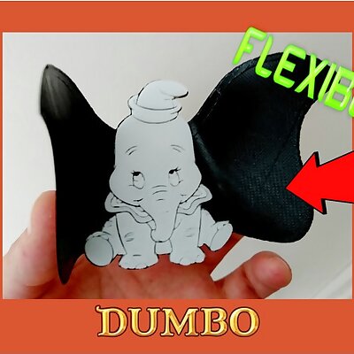 Dumbo dibujo 3D flexible