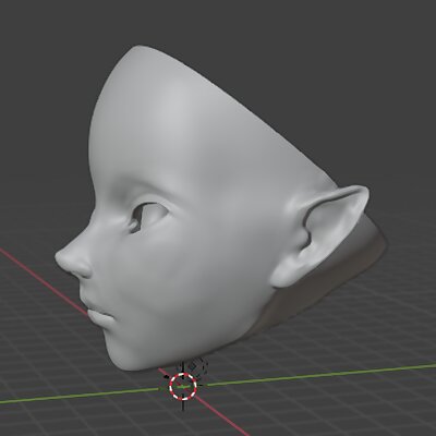 Remixed Head more feminine with pointed ears
