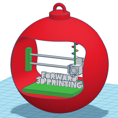 Forward 3D Printing Christmas Ornament