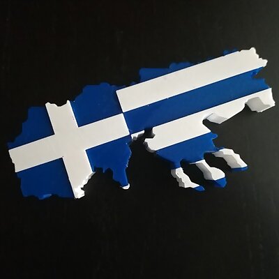 Greek Flag Macedonia MapDual print