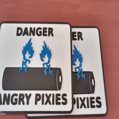3DPrinted AvE Angry Pixies Sticker