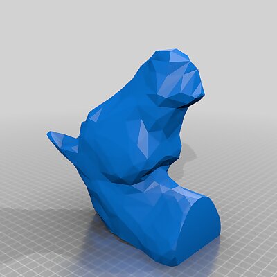 low poly horse head