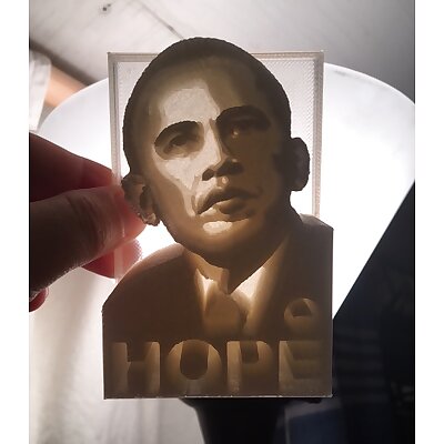 Obama Hope Lithophane