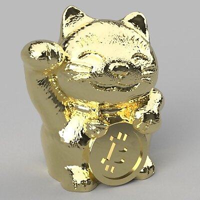 manekineko Bitcoin BTC Cat keychain