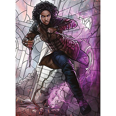 Kaya Bane of the Dead  stained glass  litho