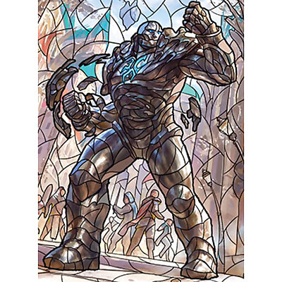 Karn the Great Creator  stained glass  litho