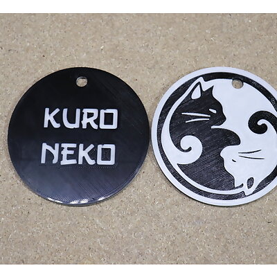 Kuro Neko Shiro Neko Yin Yang Cats Coasters cat Gift