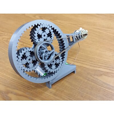 Battery powered belt driven planetary gear