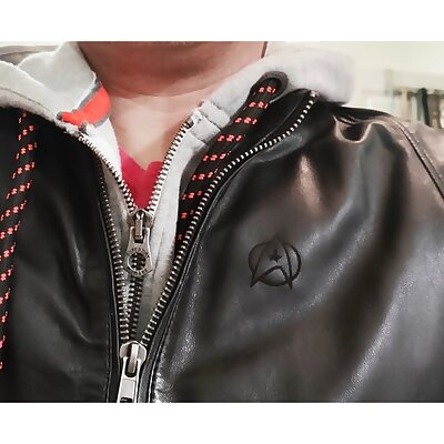 Star Trek logo on a leather jacket