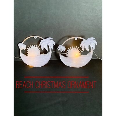 Beach Christmas Ornament