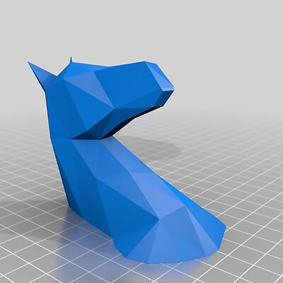 Unicorn Mount Low Poly Separated