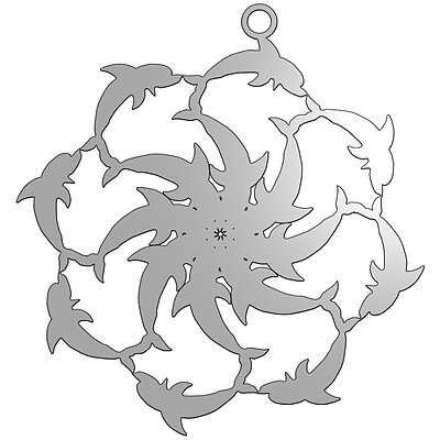 Dolphin Snowflake Ornament