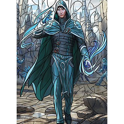 Jace Wielder of Mysteries  stained glass  litho