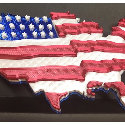 Waving 3D US Flag