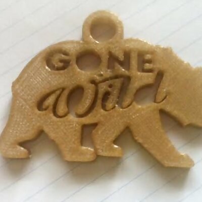Gone Wild Bear keychain