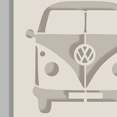 VW bus airbrush stencil