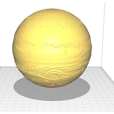 Spherical Lithophane  Jupiter 12cm