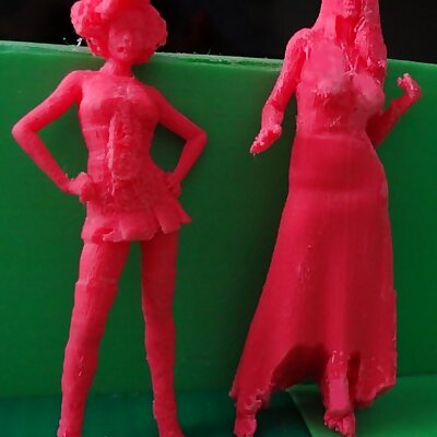 Sculptures of Barbie and Cinderella