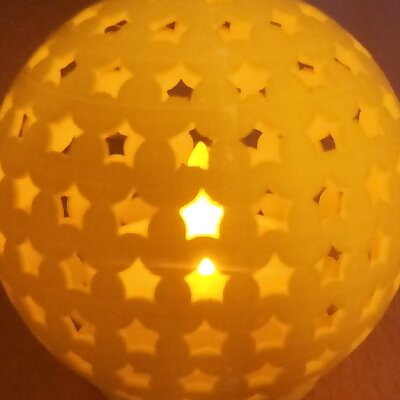 Parameterized christmas ball ornament w led candle holder