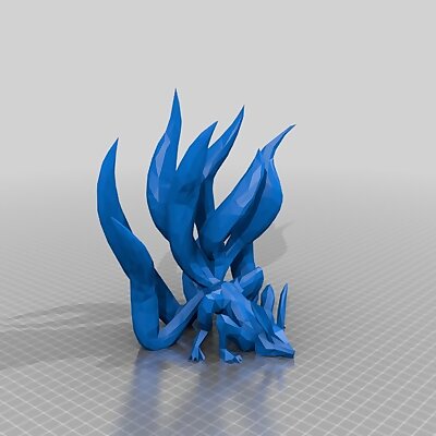 Low Poly 9 tailed Fox