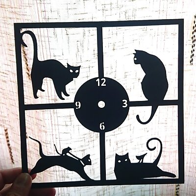 Reloj de pared gatos