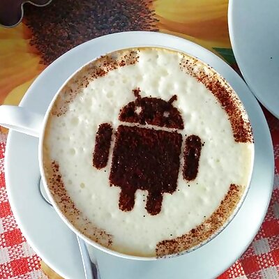 android cacao cappuccino stencil