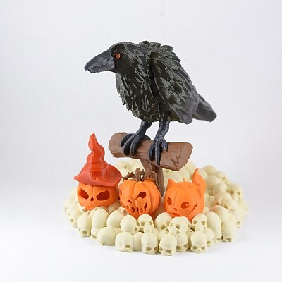 Halloween Raven remixed for multicolor