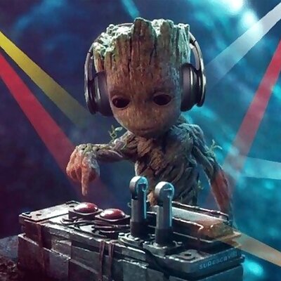 DJ Baby Groot  Dropping Beats Lithophane