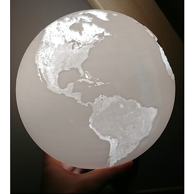 210mm Diameter Globe Lithophane Lamp Shad