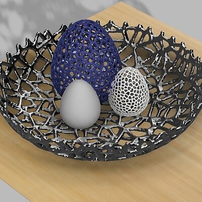 Voronoi Easter egg nest